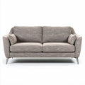 Canapé en tissu gris clair avec coussins latéraux 190 x 80 x 85cm