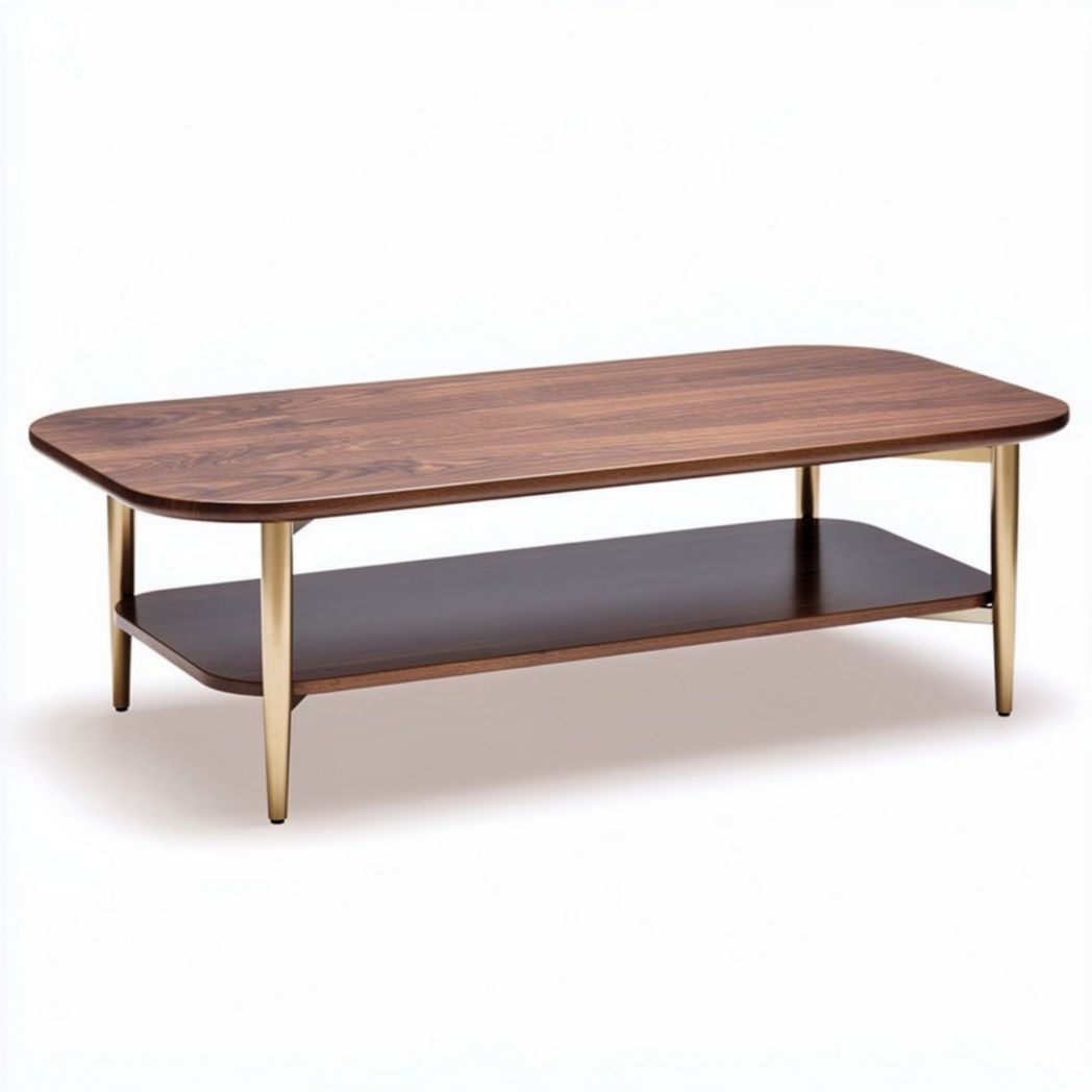 Table basse en bois noir avec étagère inférieure dimensions 120 x 60 x 40cm